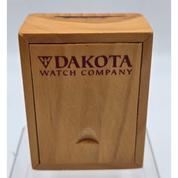 Dakota Watch Company Quartz Travel Desk Clock w/ Wooden Box – Runs Great - Picture 4 of 8